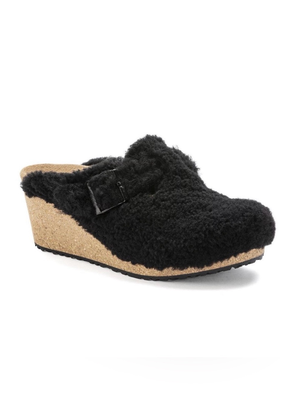 Birkenstock Papillio The Fanny Clog Teddy Black Size 40, US Women’s 9 $190